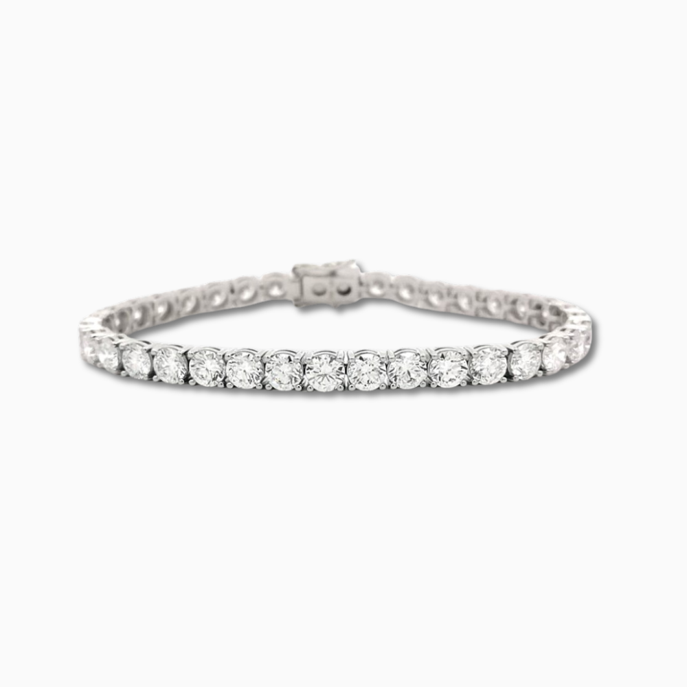 18ct white gold 14.60ct lab grown diamond tennis bracelet, hand-finished in Brisbane