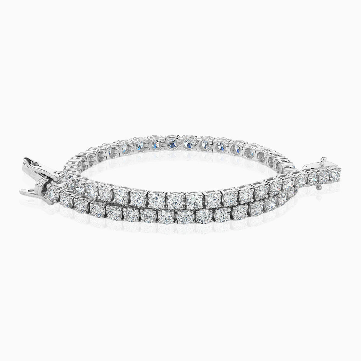 4.00ct round brilliant diamond tennis bracelet in 18ct gold, hand-finished in Brisbane