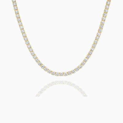 15.00ct round brilliant lab grown diamond tennis necklace in 18ct gold