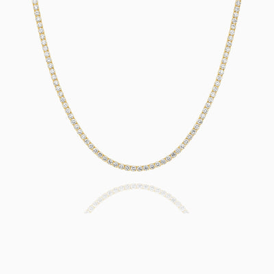 7.00ct round brilliant lab grown diamond tennis necklace in 18ct gold