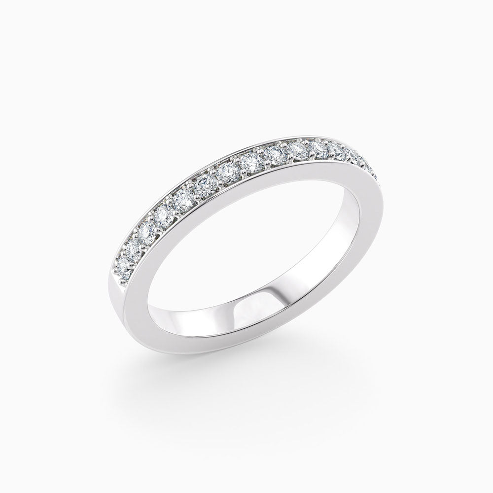 The Martine grain set lab grown diamond wedding band, hand-crafted in Brisbane
