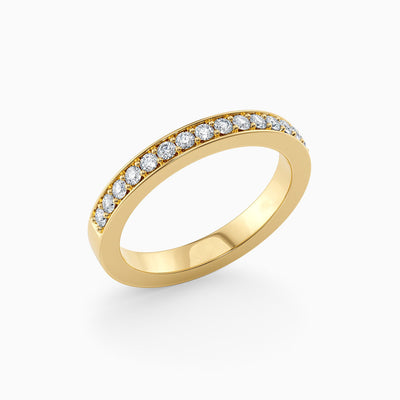 The Martine grain set lab grown diamond wedding band, hand-crafted in Brisbane