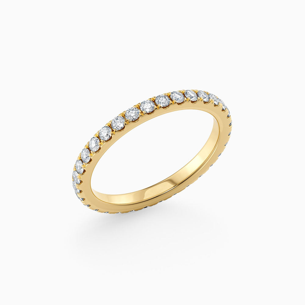 The Basilia full set round brilliant lab grown diamond wedding band, hand-crafted in Brisbane