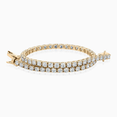 4.00ct round brilliant diamond tennis bracelet in 18ct gold, hand-finished in Brisbane