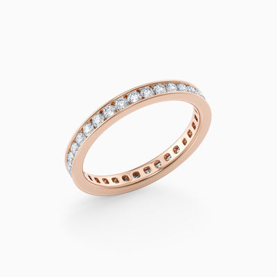 The Aurie classic lab grown diamond wedding band, hand-crafted in Brisbane