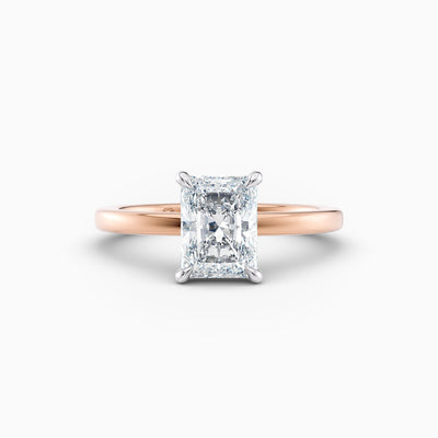 The Alicia radiant cut lab grown diamond engagement ring with hidden halo, hand-crafted in Brisbane