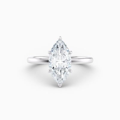 The Alicia marquise lab grown diamond engagement ring with hidden halo, hand-crafted in Brisbane