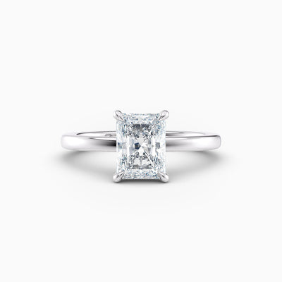 The Alicia radiant cut lab grown diamond engagement ring with hidden halo, hand-crafted in Brisbane