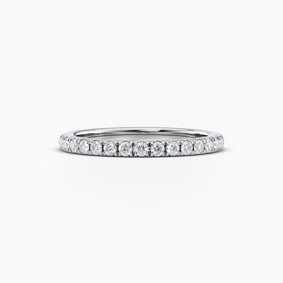 The Basilia full set round brilliant lab grown diamond wedding band, hand-crafted in Brisbane