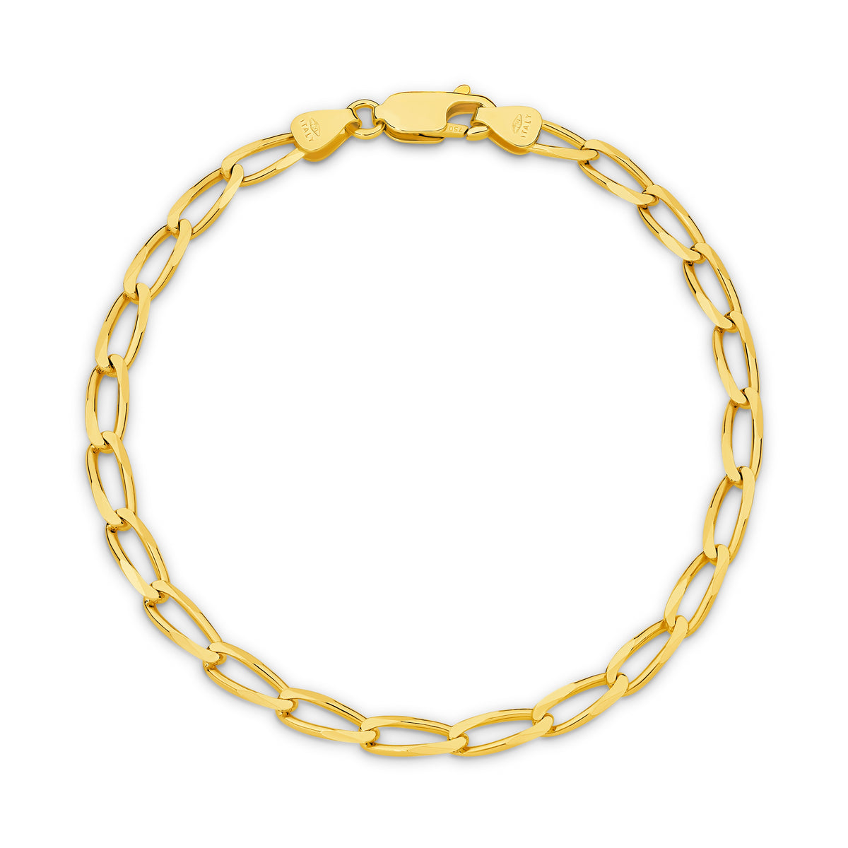 Clara Diamond Cut Flat Curb Long Bracelet 3.6mm