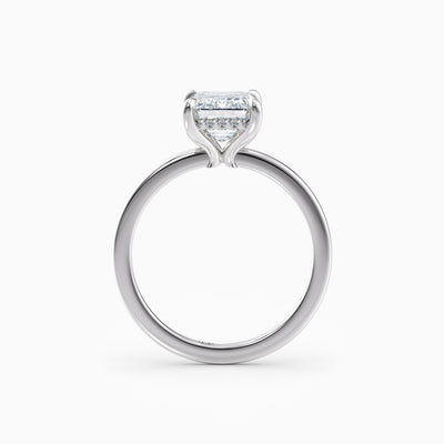 The Alicia emerald cut lab grown diamond engagement ring with hidden halo, hand-crafted in Brisbane