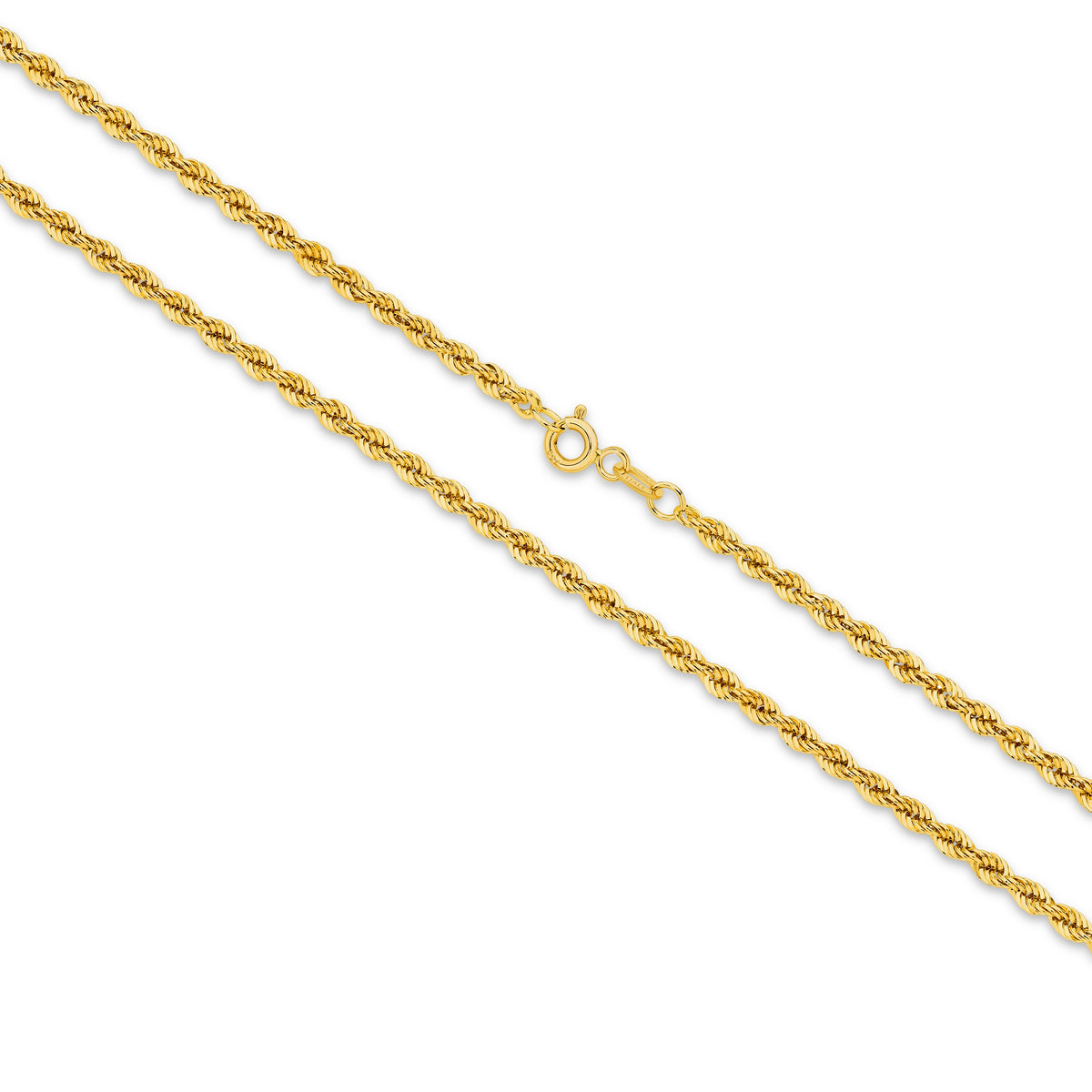 Calista Hollow Diamond Cut Rope Chain 2.75mm