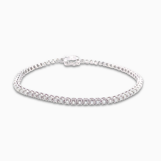 18ct White Gold 1.90ct Tennis Bracelet