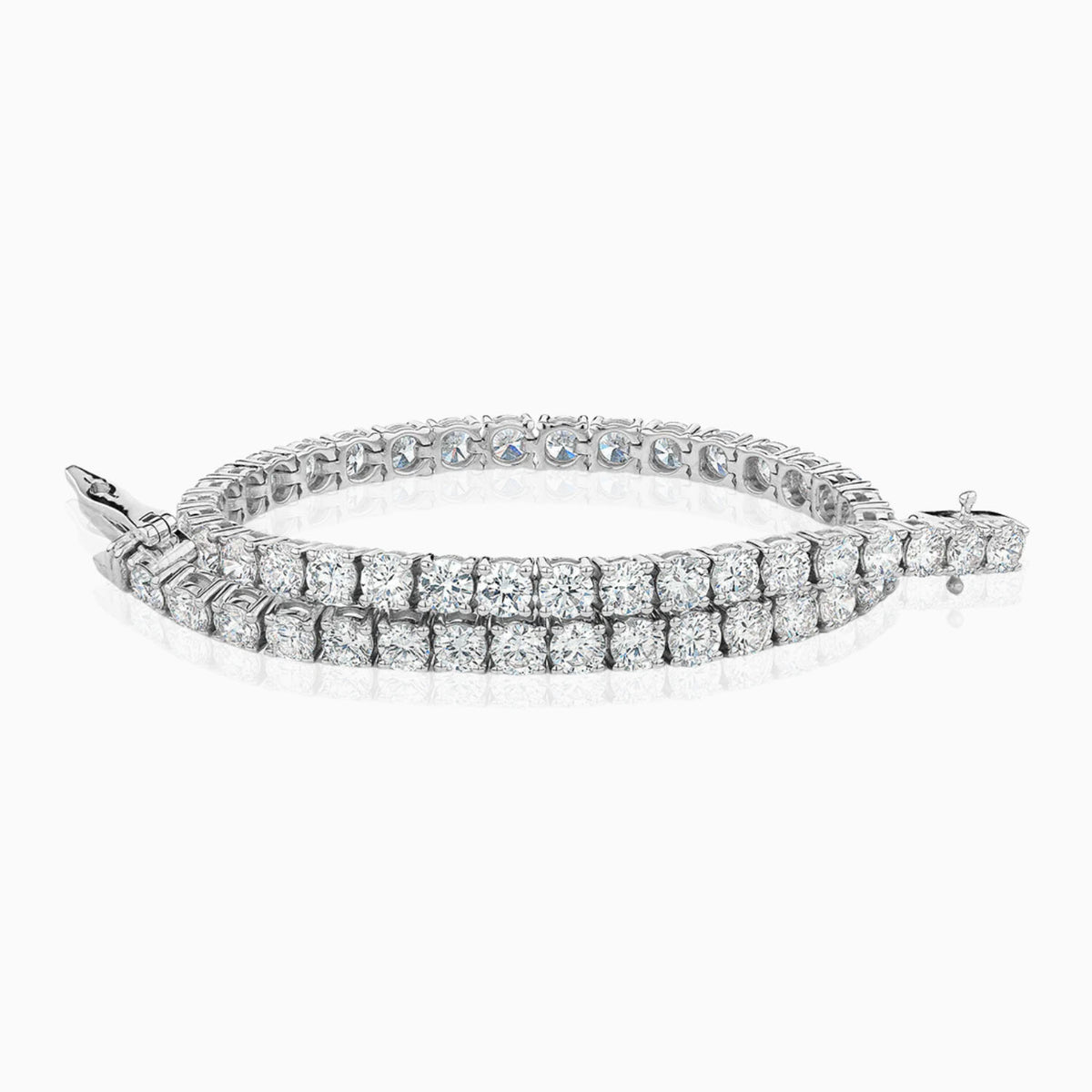 6.00ct round brilliant diamond tennis bracelet in 18ct gold, hand-finished in Brisbane