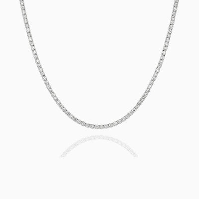 5.00ct round brilliant lab grown diamond tennis necklace in 18ct gold