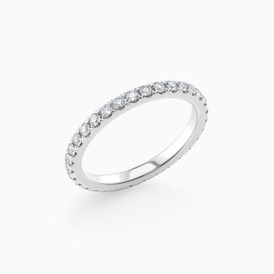 The Basilia full set round brilliant lab grown diamond wedding band, hand-crafted in Brisbane