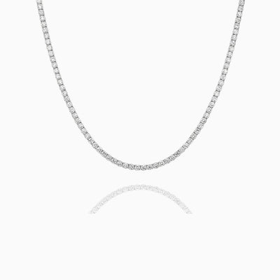 7.00ct round brilliant lab grown diamond tennis necklace in 18ct gold