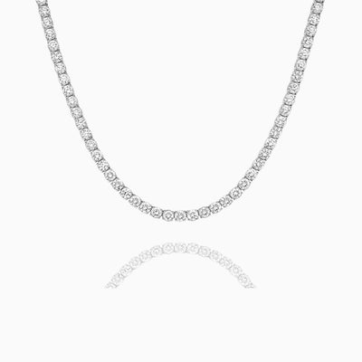 15.00ct round brilliant lab grown diamond tennis necklace in 18ct gold
