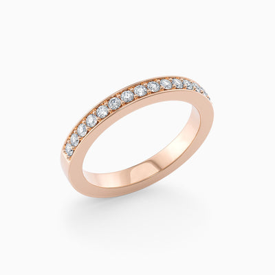 The Martine grain set lab grown diamond wedding band, hand-crafted in Brisbane