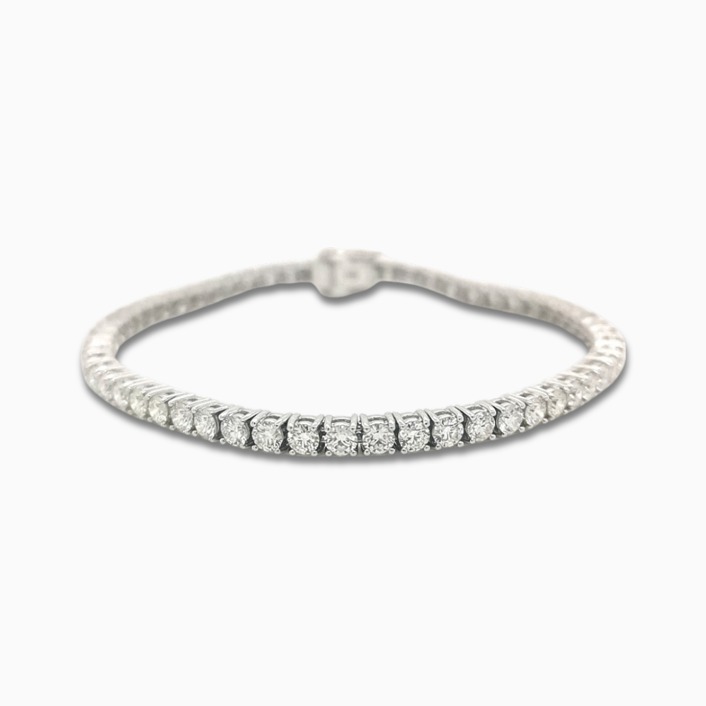 18ct White Gold 5.27ct Tennis Bracelet
