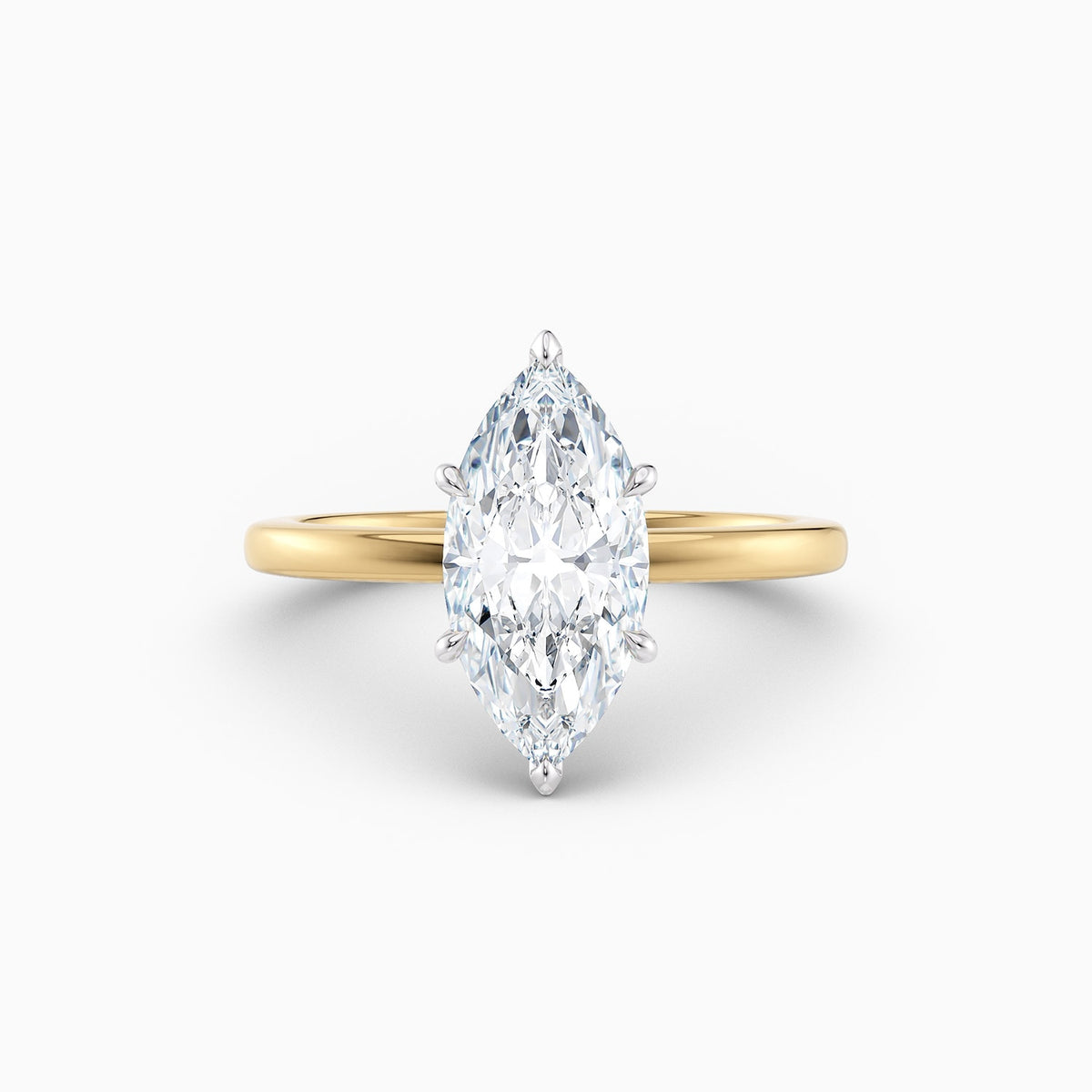The Alicia marquise lab grown diamond engagement ring with hidden halo, hand-crafted in Brisbane
