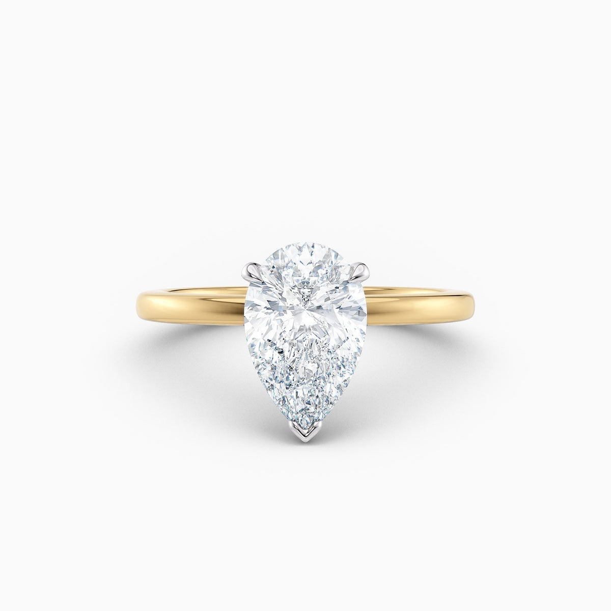 The Alicia pear shaped lab grown diamond engagement ring with hidden halo, hand-crafted in Brisbane