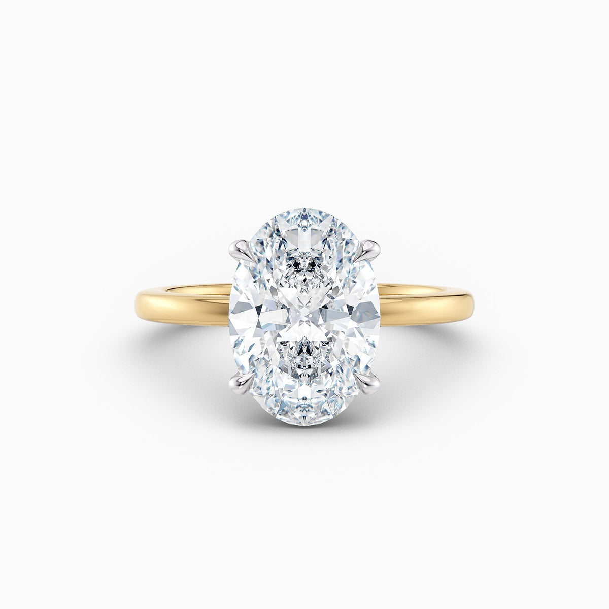 The Alicia oval lab grown diamond engagement ring with hidden halo, hand-crafted in Brisbane