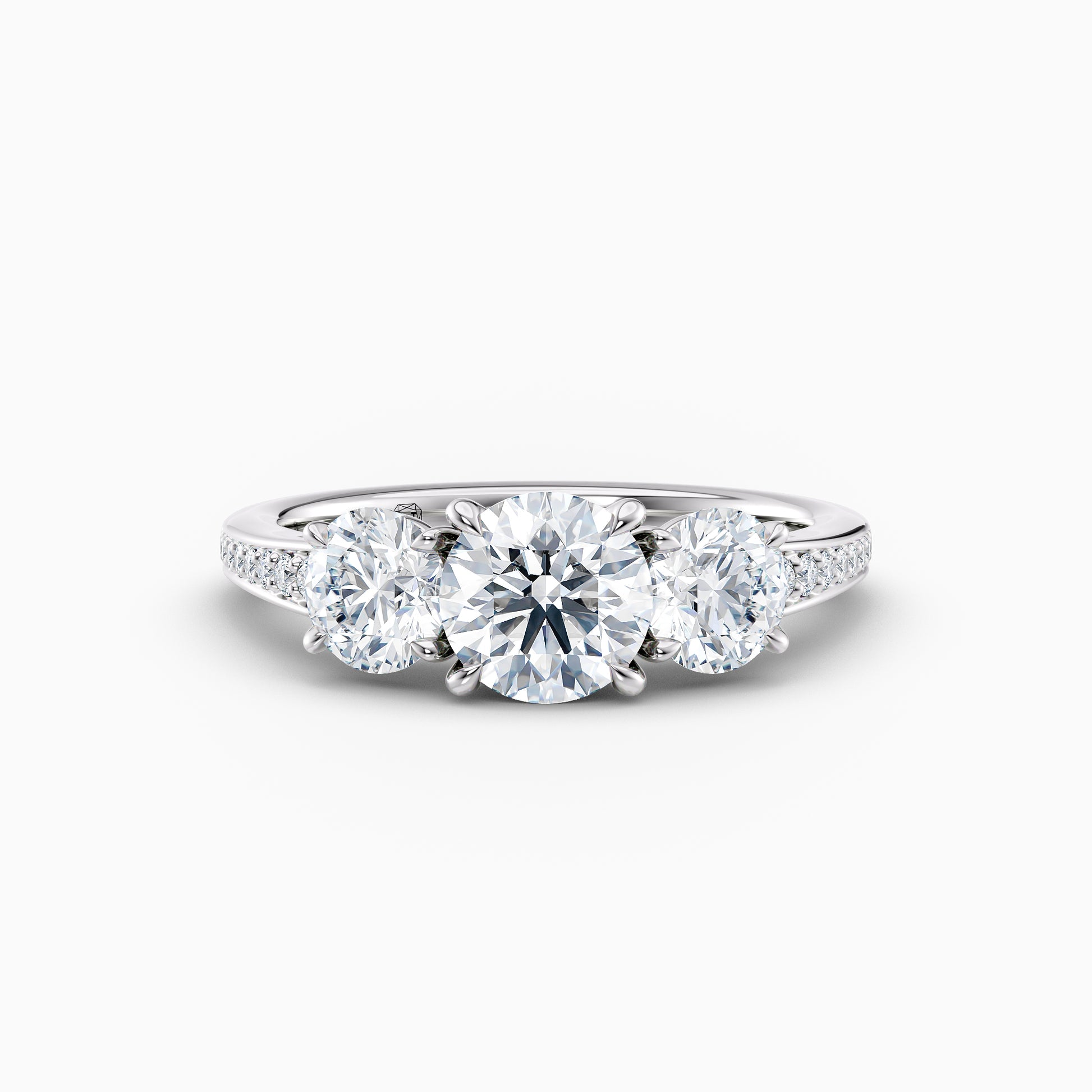 Adelle Three Stone Round