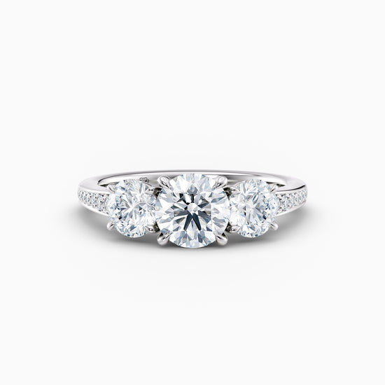 Adelle Three Stone Round