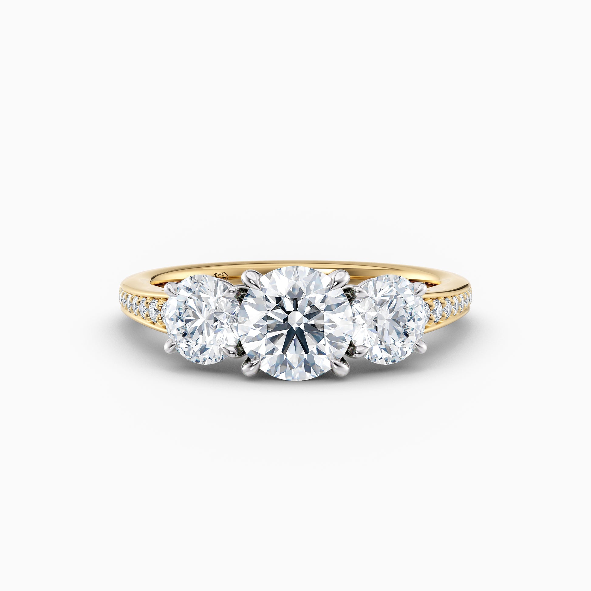 Adelle Three Stone Round