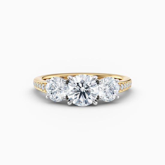 Adelle Three Stone Round
