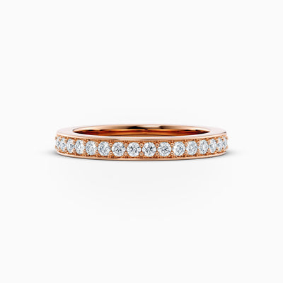 The Martine grain set lab grown diamond wedding band, hand-crafted in Brisbane