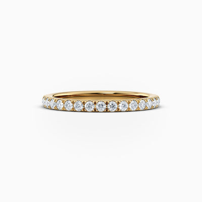 The Basilia full set round brilliant lab grown diamond wedding band, hand-crafted in Brisbane