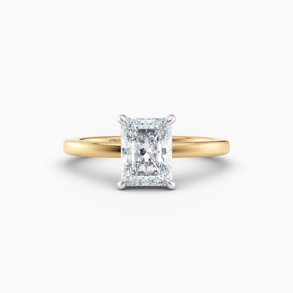 The Alicia radiant cut lab grown diamond engagement ring with hidden halo, hand-crafted in Brisbane