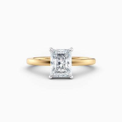 The Alicia radiant cut lab grown diamond engagement ring with hidden halo, hand-crafted in Brisbane