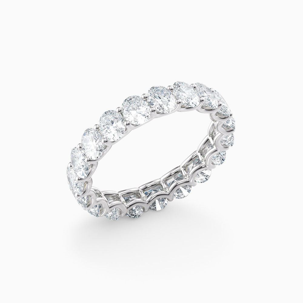The Letitia oval lab grown diamond wedding band, over 2.5 carats set side by side