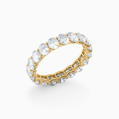 The Letitia oval lab grown diamond wedding band, over 2.5 carats set side by side