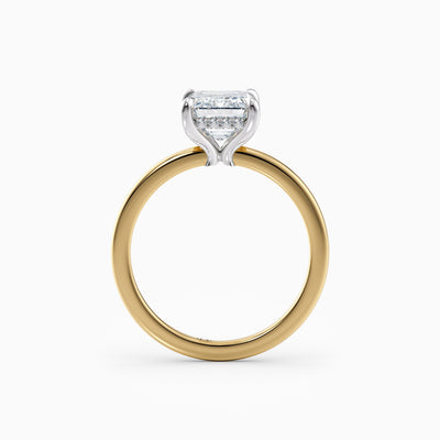 The Alicia emerald cut lab grown diamond engagement ring with hidden halo, hand-crafted in Brisbane