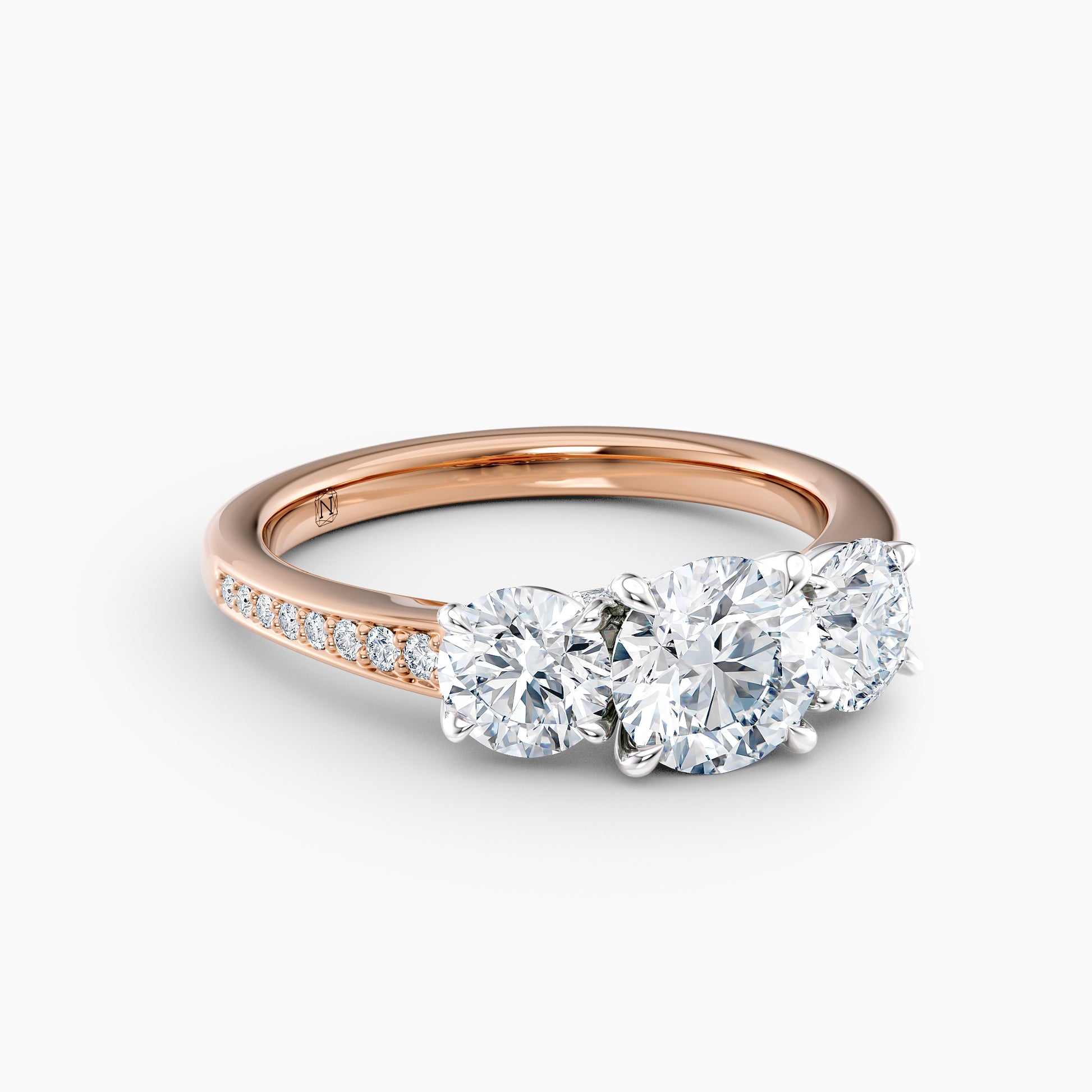 Adelle Three Stone Round
