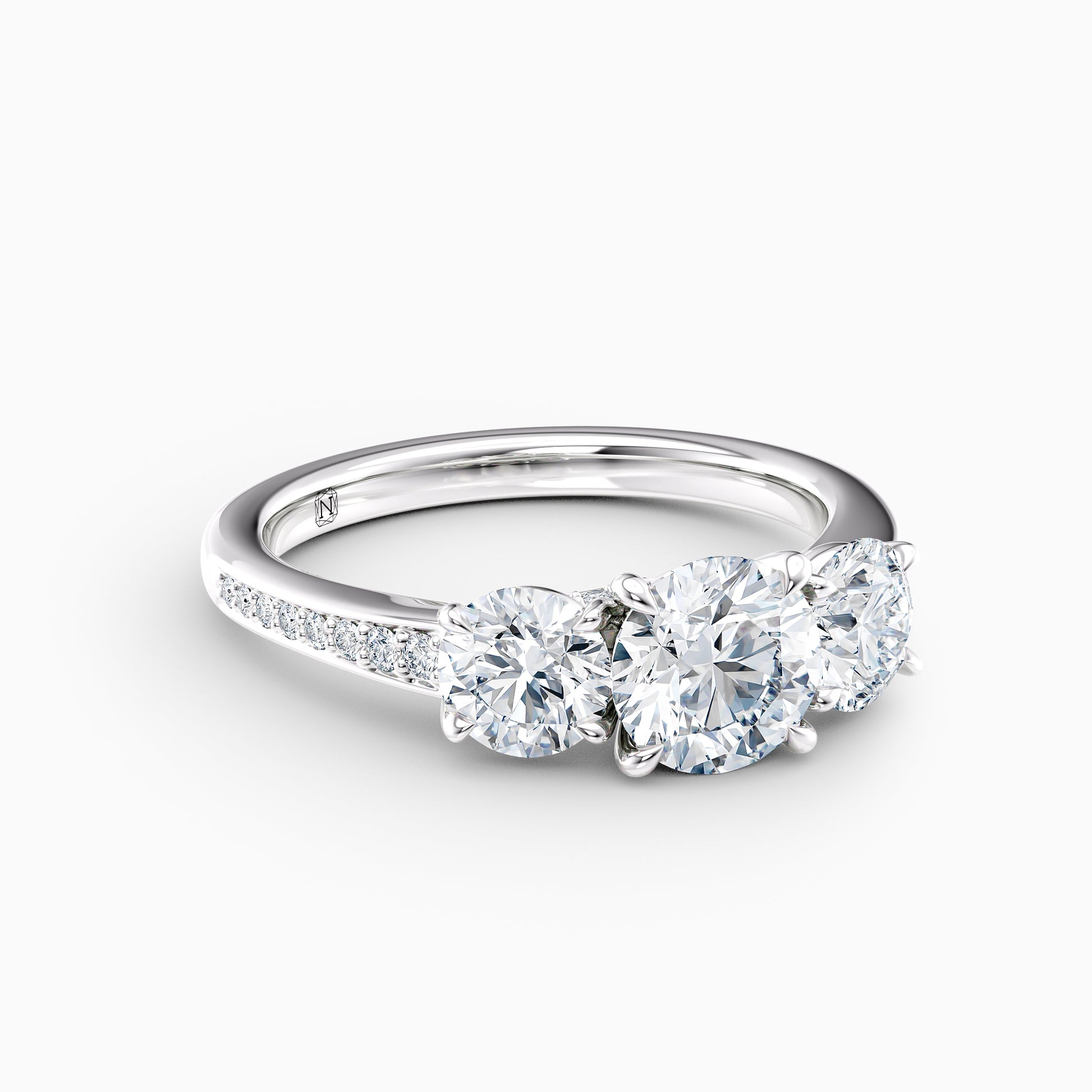 Adelle Three Stone Round