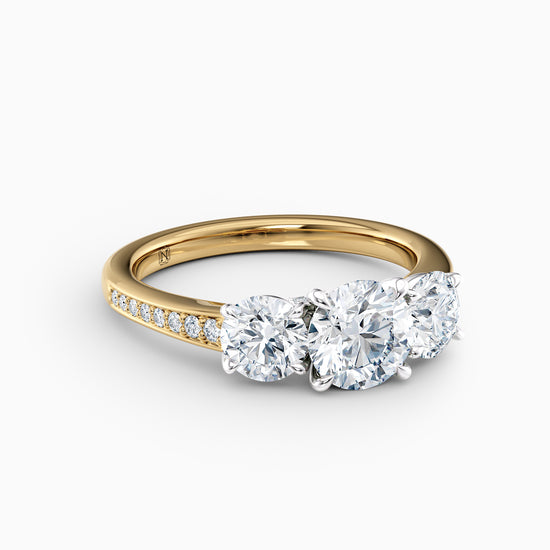 Adelle Three Stone Round