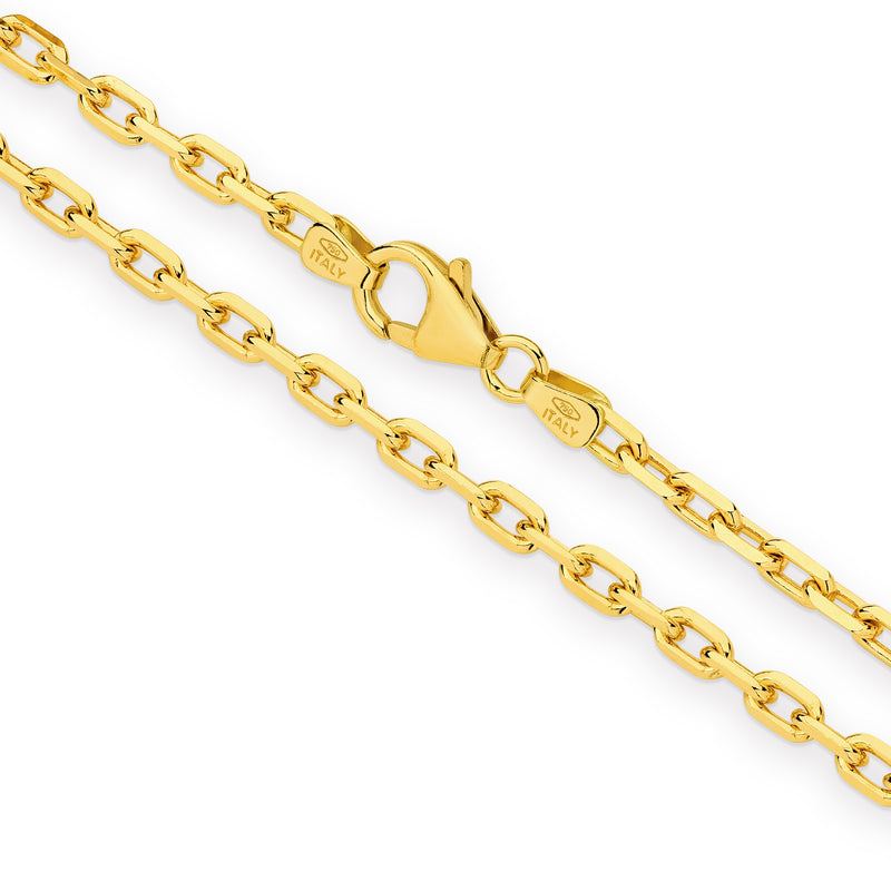 Cleopatra Diamond Cut Anchor Chain 3.60mm in solid gold