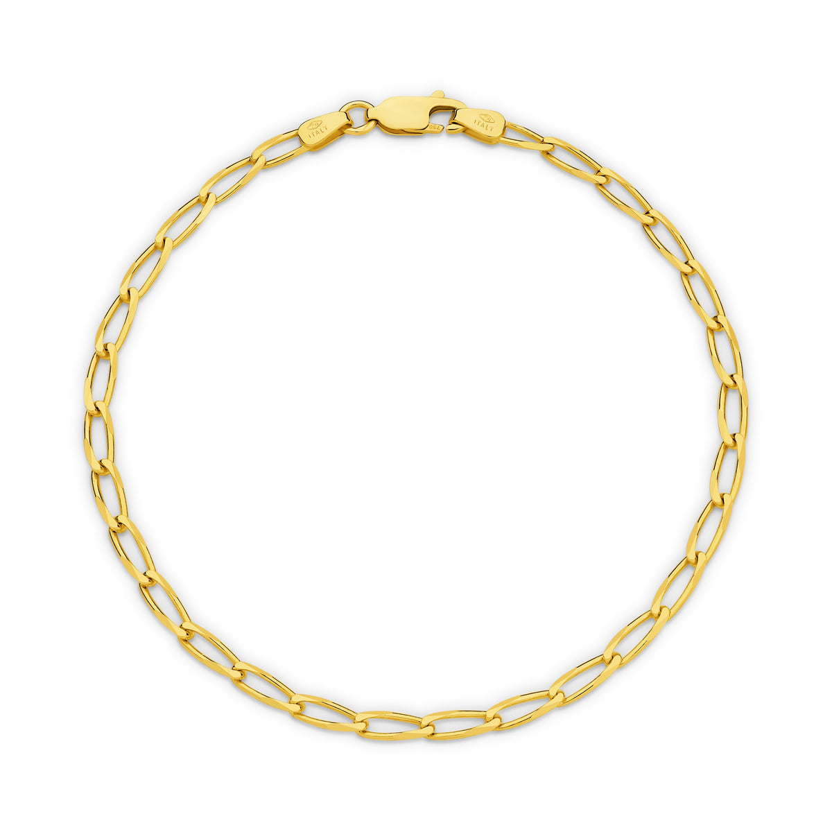 Clara Diamond Cut Flat Curb Long Bracelet 2.80mm