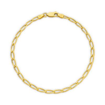 Clara Diamond Cut Flat Curb Long Bracelet 2.80mm