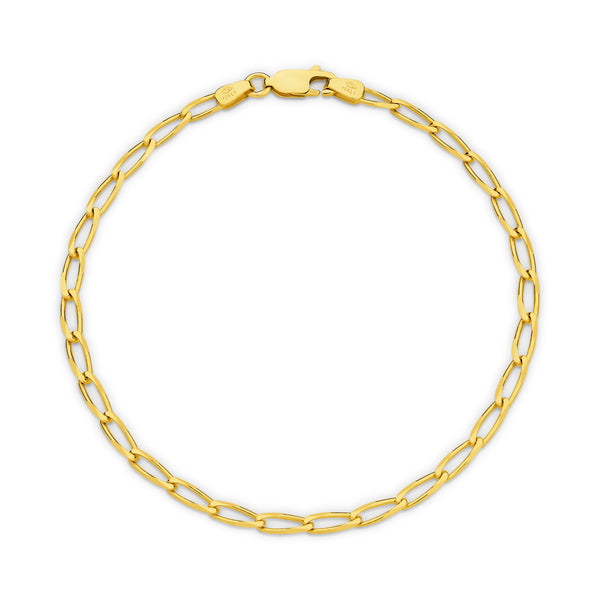 Clara Diamond Cut Flat Curb Long Bracelet 2.80mm