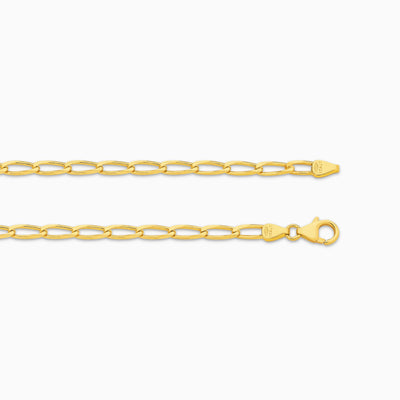 Clara Diamond Cut Flat Curb Long Chain 3.6mm