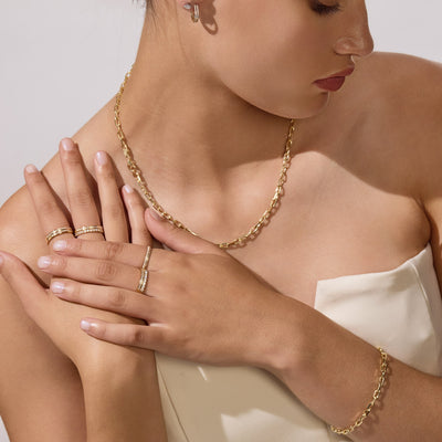 Celine Diamond Cut Paperclip Chain 3.75mm