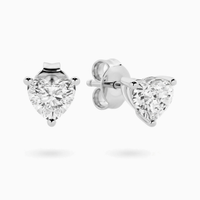 Julia | 2ct Heart Lab Grown Diamond Stud Earrings | 18ct Gold