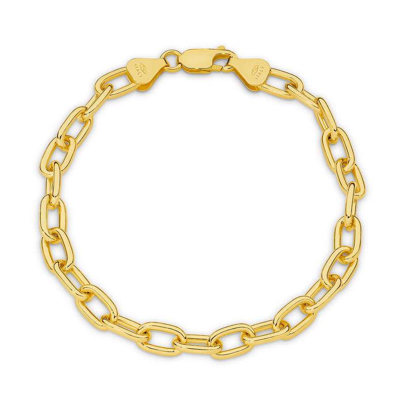 Celeste Paperclip Bracelet 5.40mm in solid gold