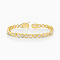 Venus Round Cut Bezel Set Lab-Grown Diamond Tennis Bracelet (8.00ct TW)